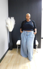 Denim Palazzo Pants