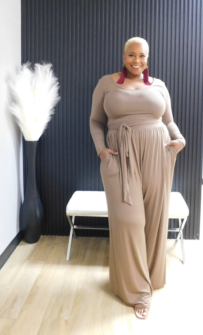 The Woman In Me Set (Curvy) - Brown