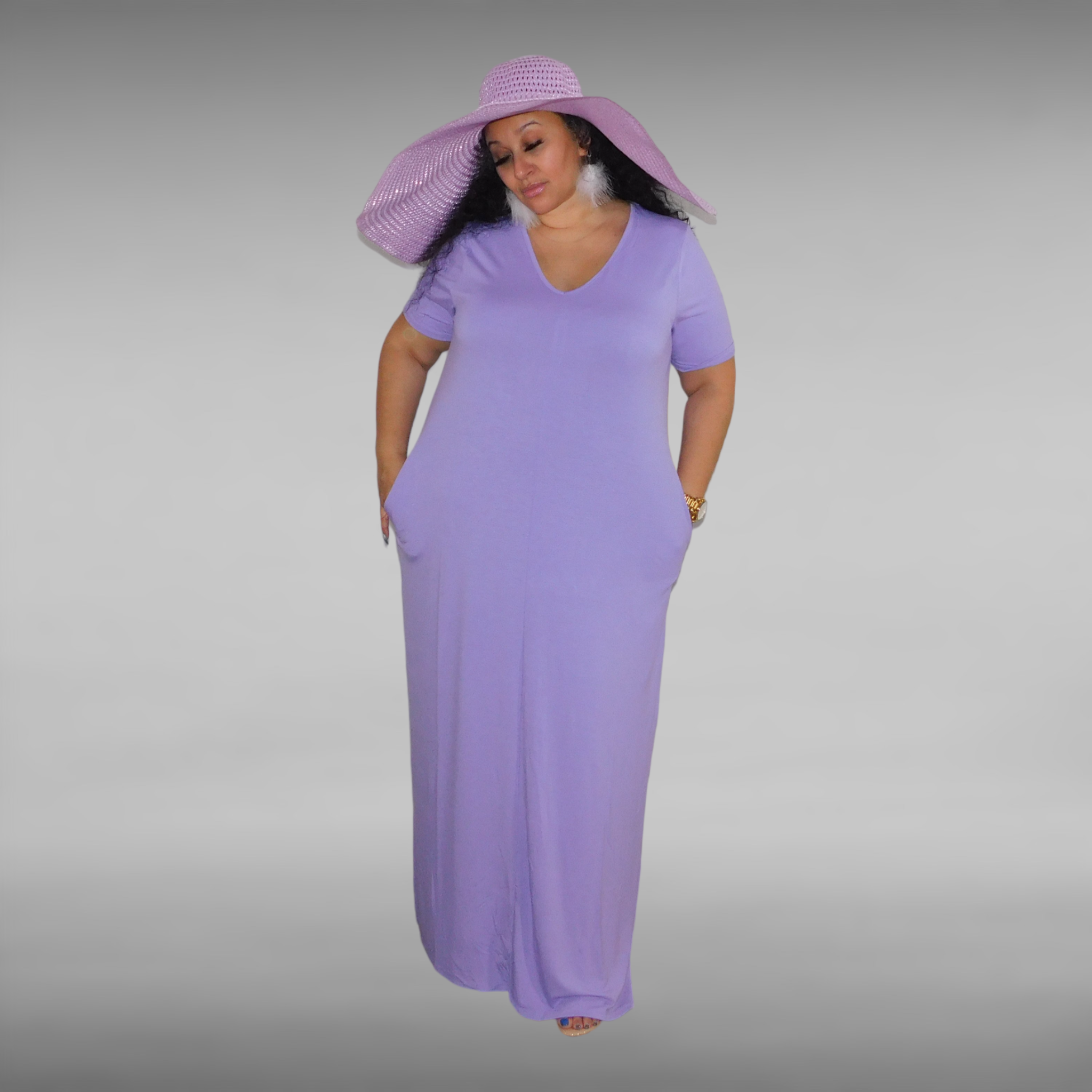 Large size top floppy hat