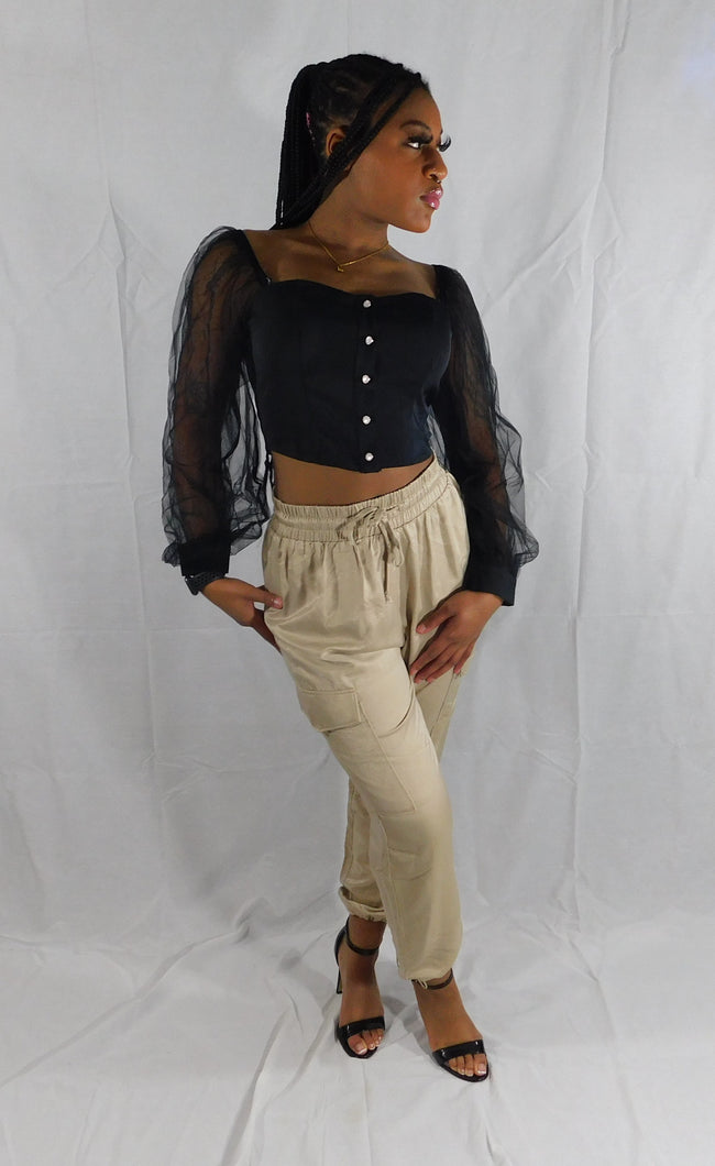 Celina Sheer Crop Top