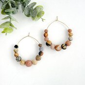 Kantha Desertscape Brown Earrings
