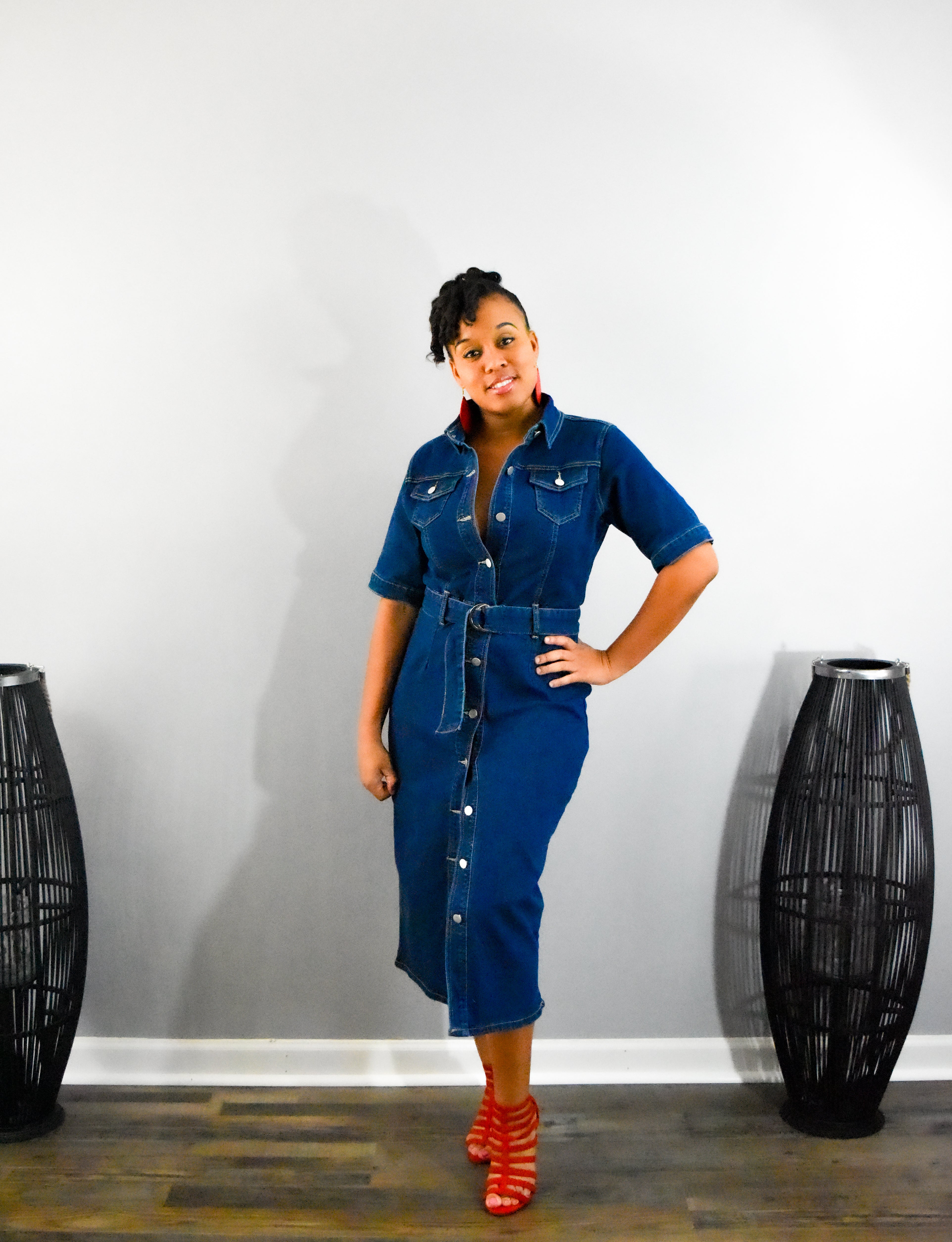 Change It Up Denim Dress MD