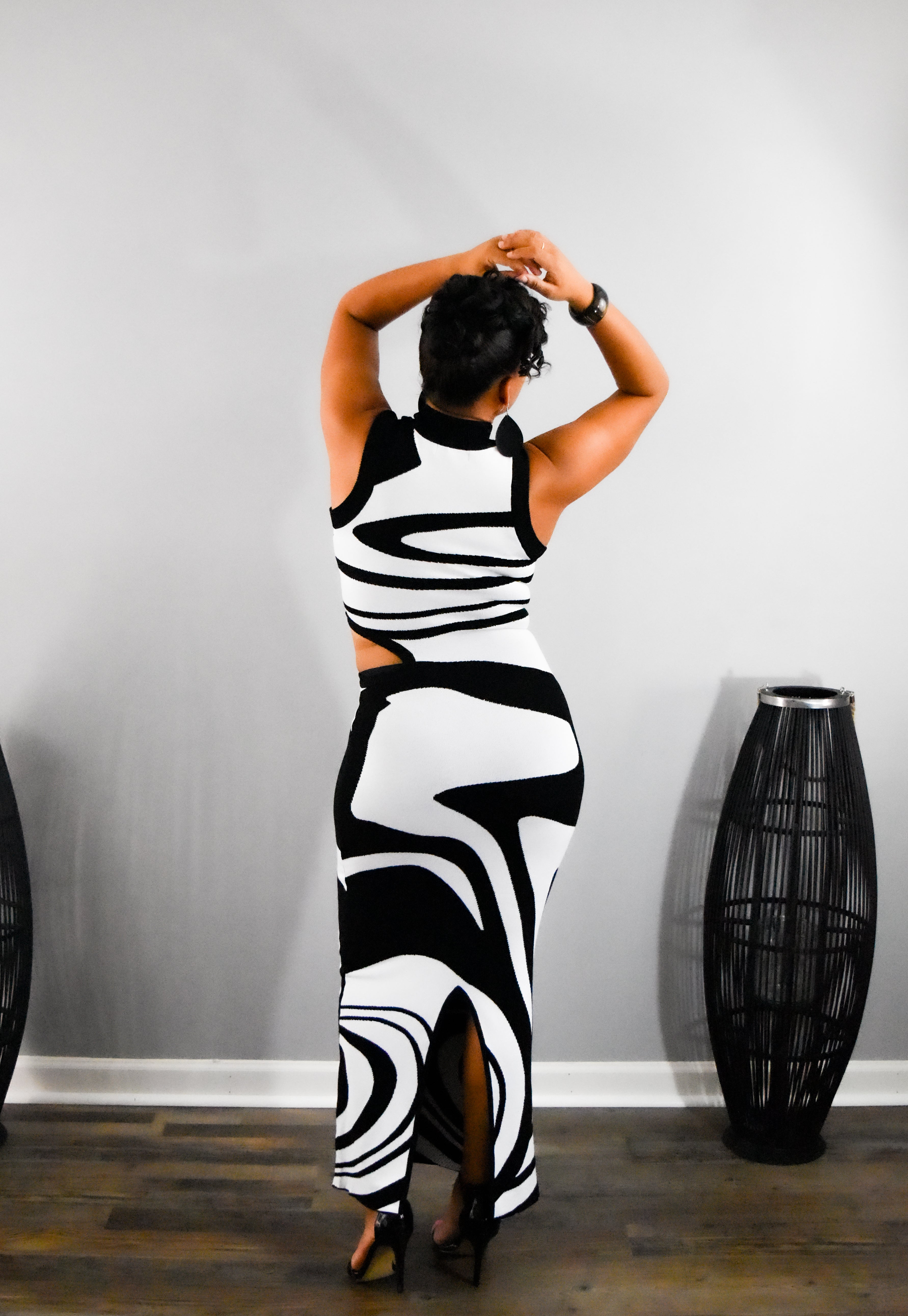 swirl knit dress Zulu & Zephyr Shea Organic Cotton Swirl Knit Dress