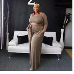 The Woman In Me Set (Curvy) - Brown