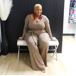 The Woman In Me Set (Curvy) - Brown