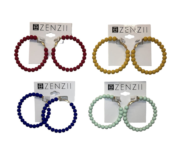 Zenzii Beaded Hoops
